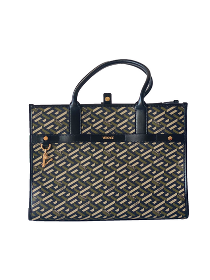 Versace tote bag logo patch